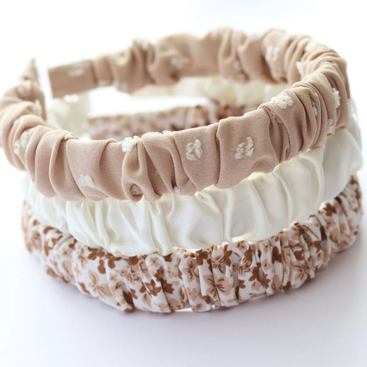 SoftBloom™ Padded Headband Set – Neutral Trio